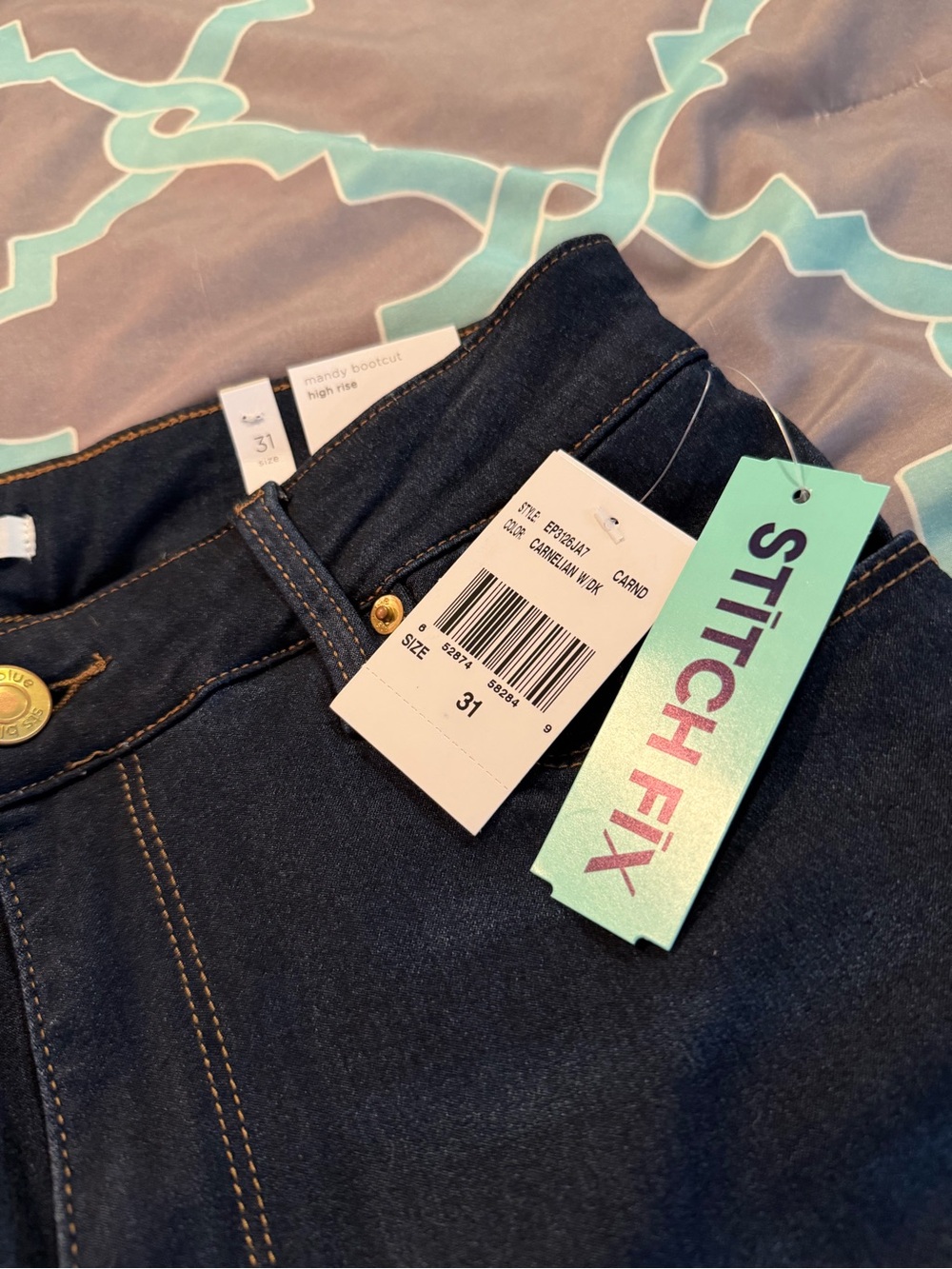 Stitch Fix Mandy Bootcut High-Rise Jeans — Dark Blue